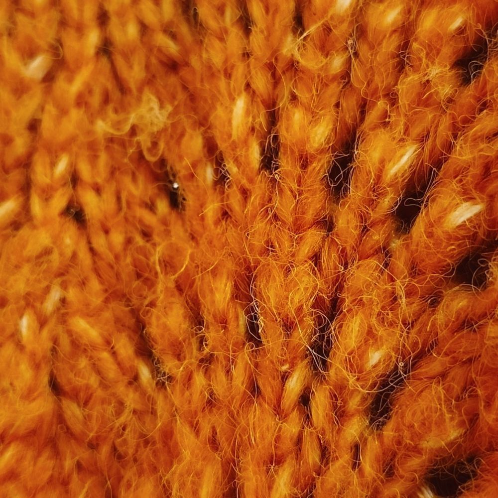 LEA & VIOLA Women's Orange Open Front Knit Cardigan Fall Crochet Sweater Medium - Picture 2 of 8